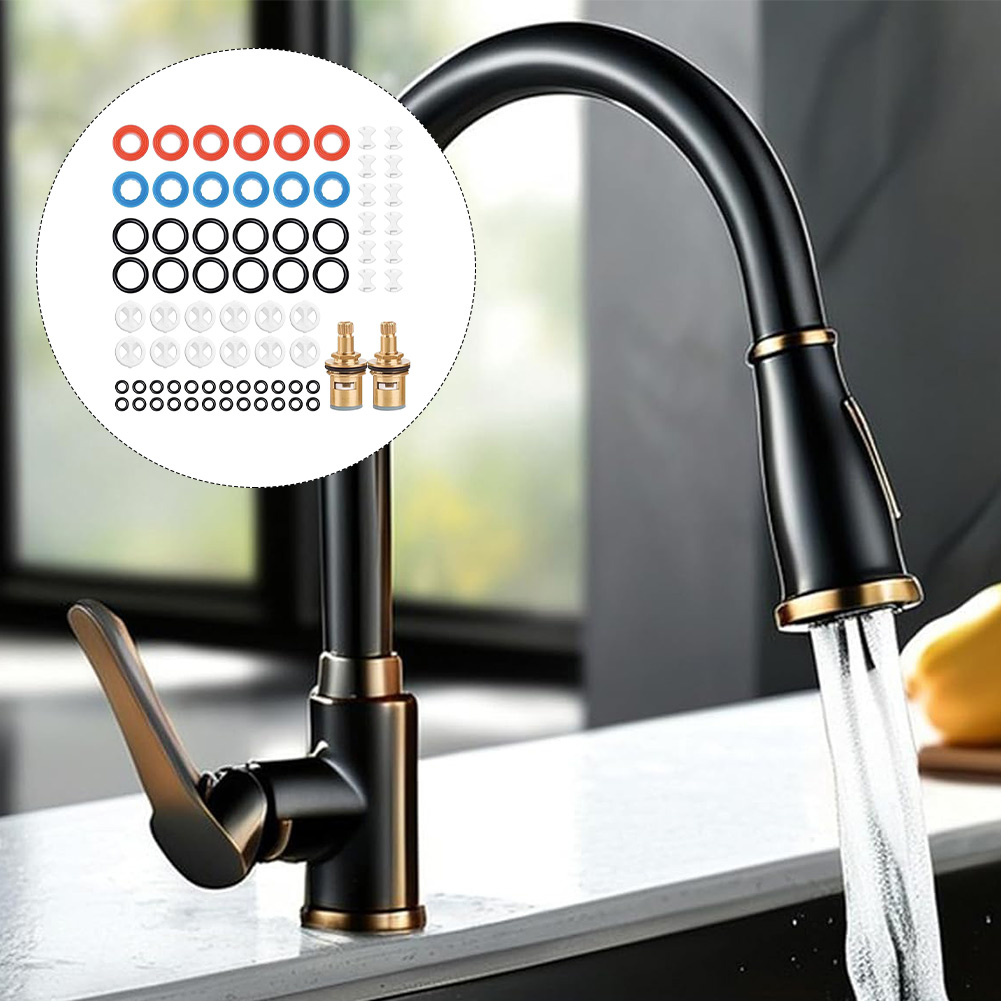 Silicone Tap Washer - 2 Paket Kartrid Keran Kuningan dengan