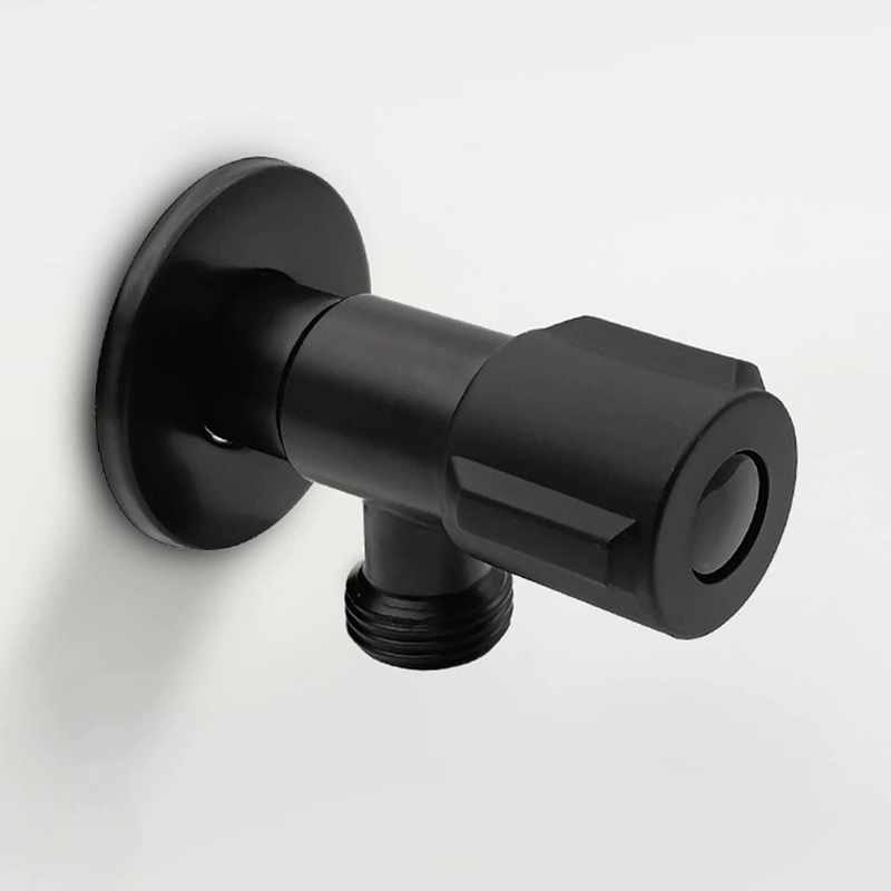 Toilet Fill Valve - Katup Segitiga Baja Tahan Karat Hitam