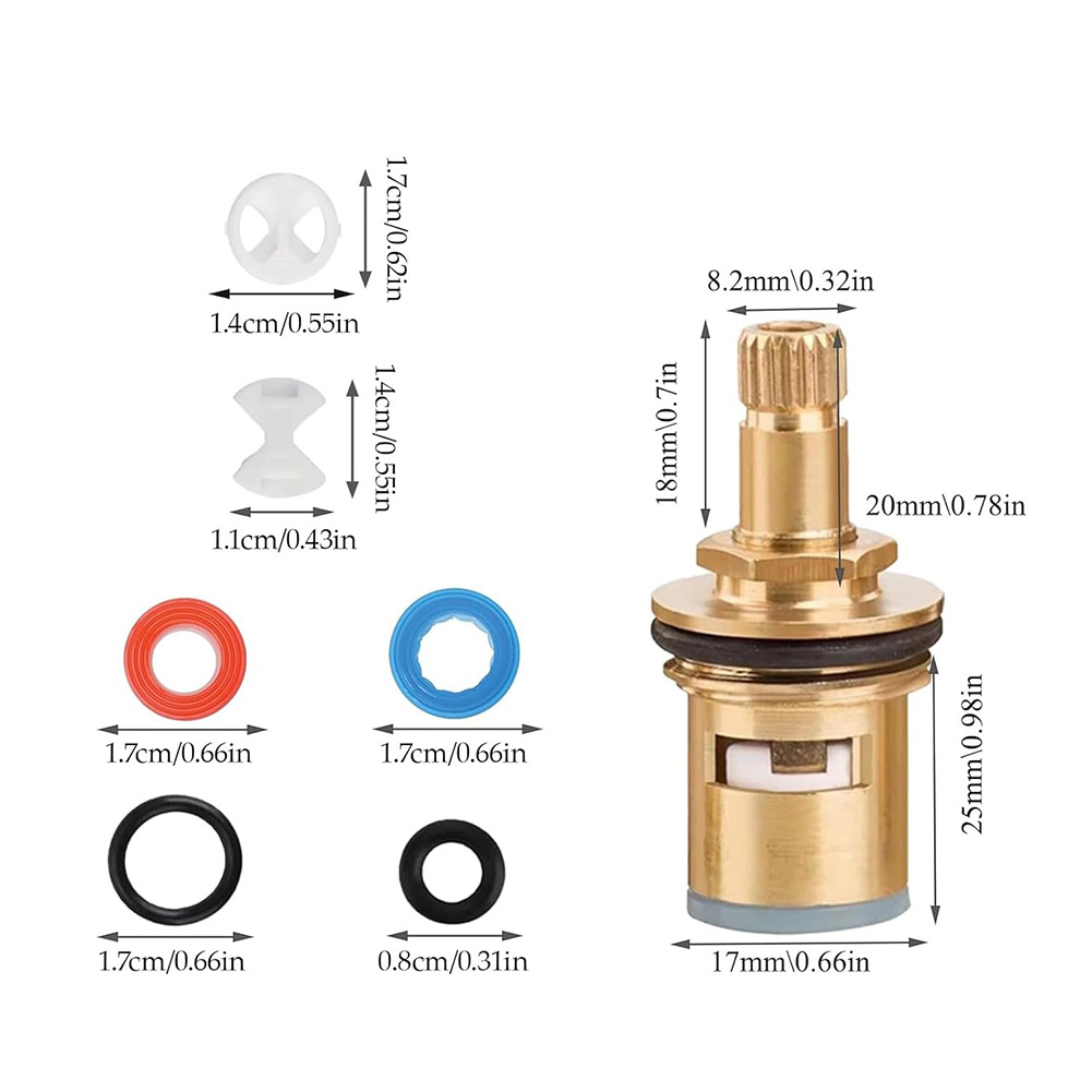 Silicone Tap Washer - 2 Paket Kartrid Keran Kuningan dengan