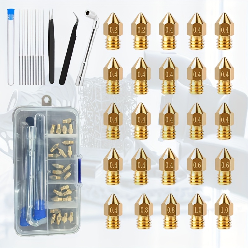 Creality Printer Ender 3 - 25 Pcs Nozel Hotend Kuningan Creality